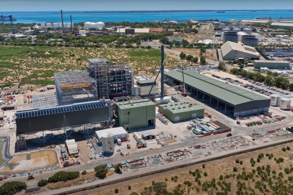 The privately owned East Rockingham Waste-to-Energy plant under construction near Perth.