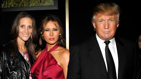 (L-R) David Wolkoff, Stephanie Winston Wolkoff, Melania Trump and Donald Trump attend a Unicef benefit in New York City in 2008.