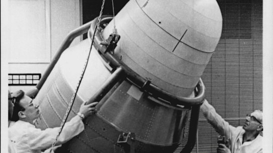 Biosatellite 1 undergoing tests via to launch.