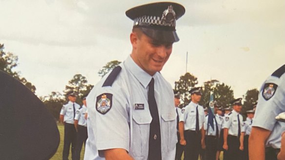 Todd graduating as a Queensland policeman.