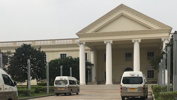 Huawei building based on northern facade of White House.