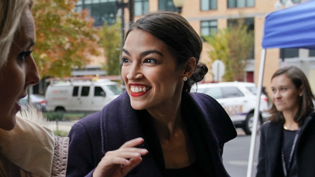 Alexandria Ocasio-Cortez arrives in Washington for orientation for new members of Congress.
