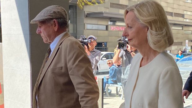Don and Carol Spiers leave the District Court in Perth after Bradley Edwards was acquitted of the murder of their daughter Sarah.