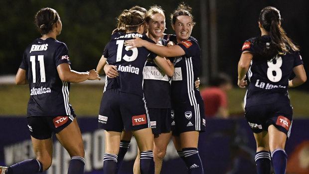 Natasha Dowie (centre) and Melbourne Victory will take on the top clubs of Asia.