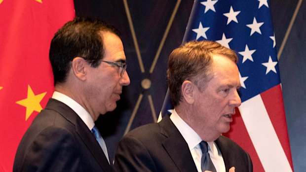 US Trade Representative Robert Lighthizer, Chinese Vice Premier Liu He and Treasury Secretary Steven Mnuchin spoke by phone on Tuesday. 