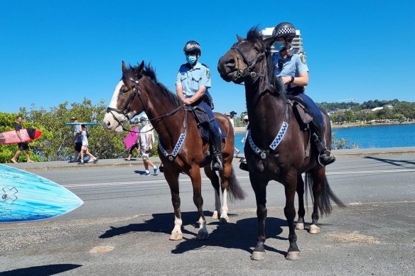 Mounted police were called in from Sydney on the eve of Sunday’s planned protest.