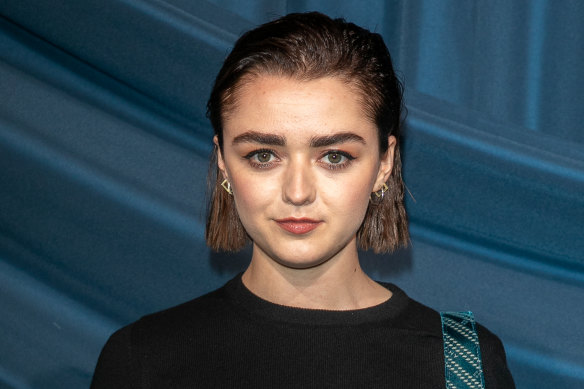 Maisie Williams at last year's Paris Fashion Week. 