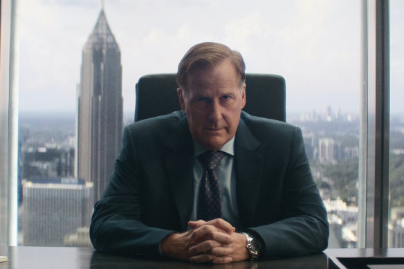 Jeff Daniels as Charlie Croker, a Georgia native with college football fame, a blond second wife and a mountain of debt, in A Man in Full.