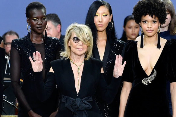 Designer Carla Zampatti at her label’s show at Australian Fashion Week in 2019.