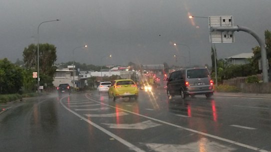 Traffic quickly banks up on Gympie Road, especially in the wet.