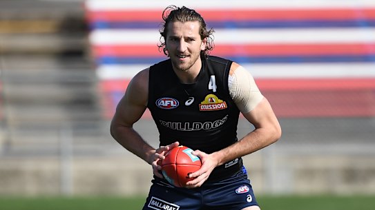 Marcus Bontempelli at Bulldogs training, as they prepare for their finals-shaping clash with Adelaide.