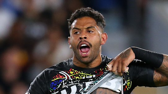 Josh Addo-Carr before the Indigenous All Stars match in February this year.