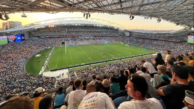 A view from section 604 at Accor Stadium.