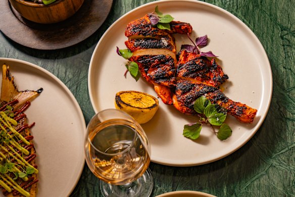 Five spice chook al carbon. 