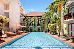 The pool at Harris Tuban Bali, which is located right near Ngurah Rai Airport.