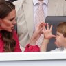 Problem child? Prince Louis puts on a performance for mother Kate Middleton at the Queen’s Platinum   Jubilee. 