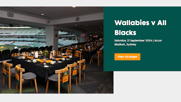 Rugby Australia’s website says there will be a Bledisloe Cup fixture in Sydney on September 21 next year. 