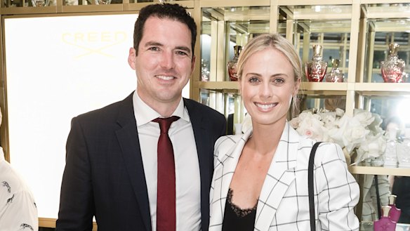 Peter Stefanovic and Sylvia Jeffreys at the opening of the Creed Australian flagship store in Double Bay on Wednesdey.