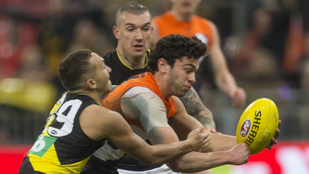 Both Leon Cameron and Damien Hardwick were underwhelmed by umpiring decisions on Saturday night.