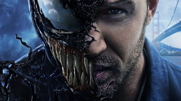 Tom Hardy plays Venom, a hybrid that emerges from the fusion of journalist Eddie Brock and an alien 'symbiote'.