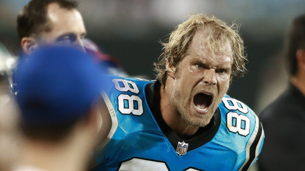 Sidelined: Panthers tight end Greg Olsen.