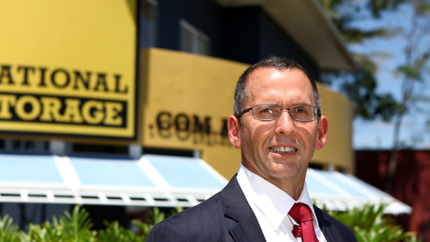 National Storage, led by Andrew Catsoulis, has received two takeover offers in the past weeks. Shares gained 6.2 per cent on Monday, helping boost the real estate sector higher. 