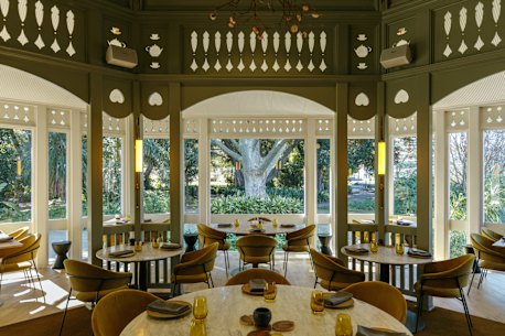 Restaurant Botanic occupies a historic former teahouse in the grounds of Adelaide Botanic Garden.
