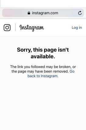 Israel Folau's Instagram page went offline early on Monday afternoon.