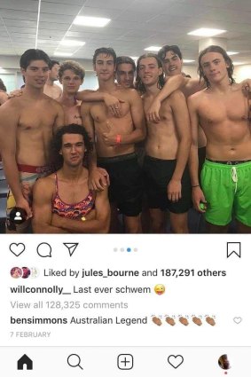 Ben Simmons commented on one of Will Connolly's Instagram photos, before the page was deleted.