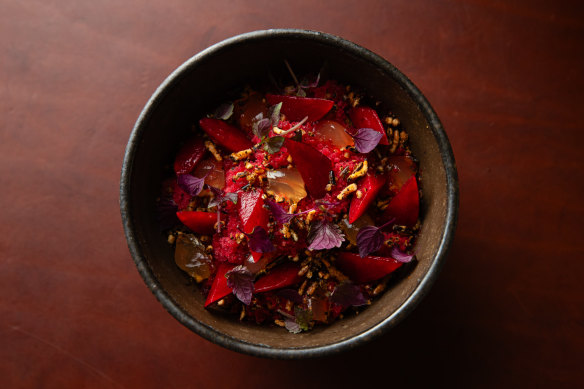 Plum shiso granita.