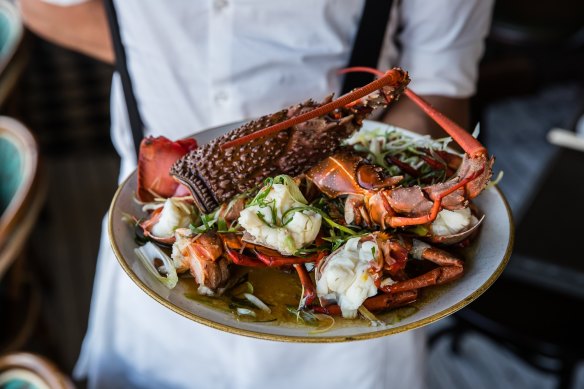 Local Narooma lobster at Merivale’s Queen Chow inside The Whale Inn.