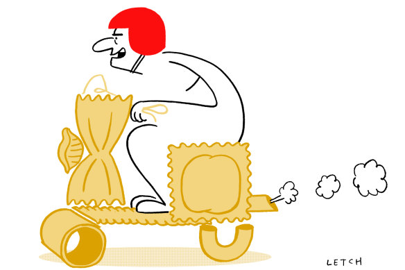 Making pasta at home is gloriously messy – and has the added bonus that you can eat the end result.