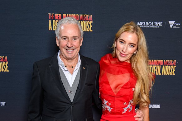 Andy Penn and Kallie Blauhorn at the opening night of A Beautiful Noise: The Neil Diamond Musical.