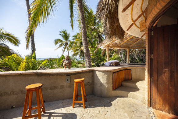Villa balcony spa terrace.