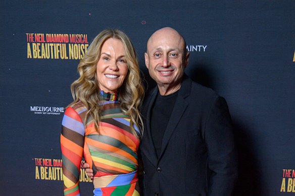 Larry Kestelman and Anita Pahor at the opening night of A Beautiful Noise: The Neil Diamond Musical 