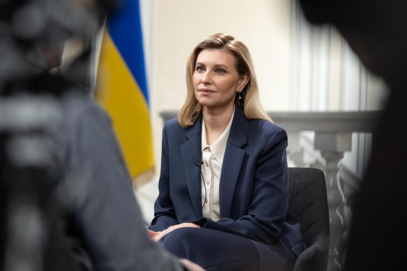 Olena Zelenska, wife of President Volodymyr Zelensky, in a still image from the Forged In Fire documentary.