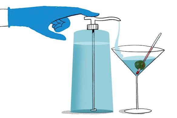 You may not go so far as to clad your benchtop-spritzer person in a fetching high-vis vest. Illustration by Simon Letch.