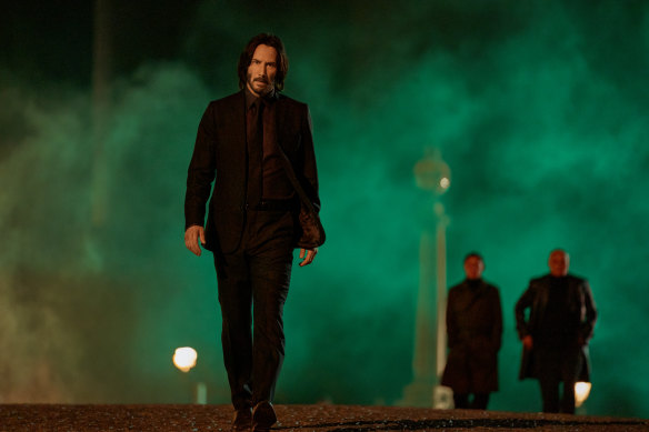 Shot, stabbed and punched, but like house prices, John Wick still manages to get back up.