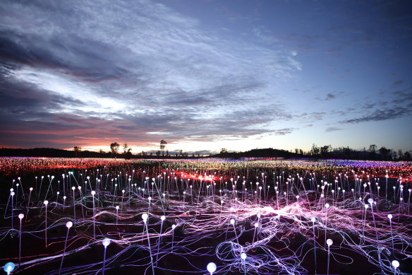 Field of Light, Uluru (2016), by Bruce Munro.