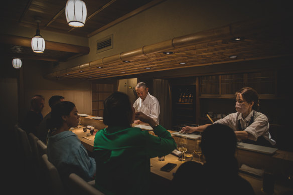 Sushi Amamoto, a two-Michelin-starred restaurant that is almost impossible to book.