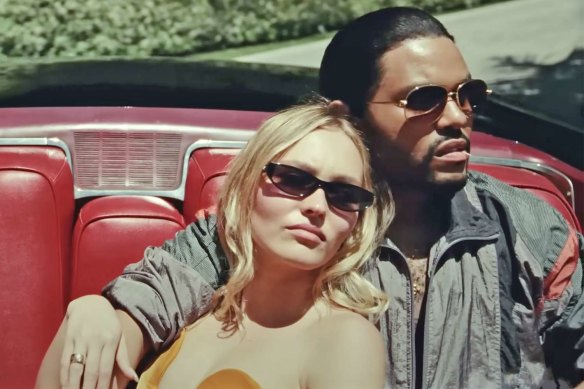 Lily-Rose Depp and Abel “The Weeknd” Tesfaye in The Idol. 
