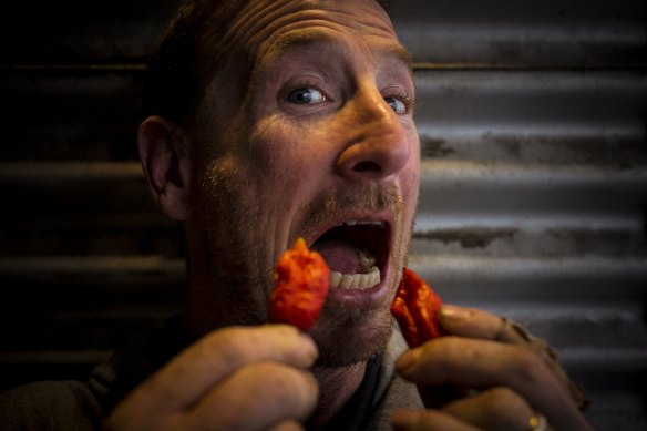 Oceania champion chilli eater Greg Barlow.