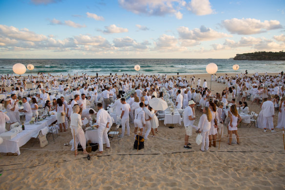 The White Dinner on Bondi Beach in 2013.