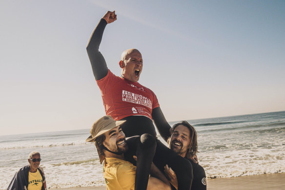 Winning the World Para Surfing title in California in November.