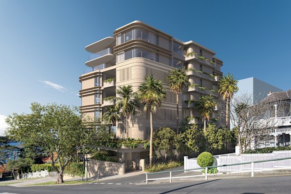 An artist’s impression of the redevelopment at Almora Street in Mosman. 