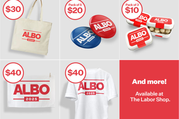 Albo 2025 merch will be flying off the shelves, Labor is optimistically predicting. 