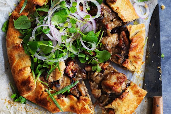 Freestyle: Adam Liaw's free-form chicken and mushroom pie.