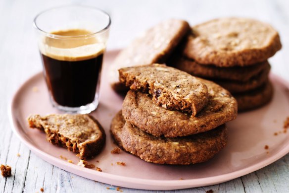 Helen Goh's hazelnut and coffee freezer biscuits.