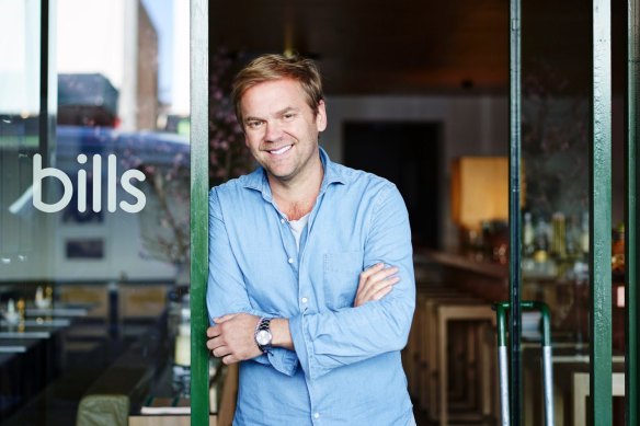 Bill Granger outside one of his Sydney restaurants.