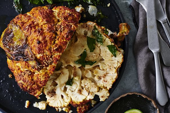 Use your favourite curry powder to flavour this roasted cauliflower.